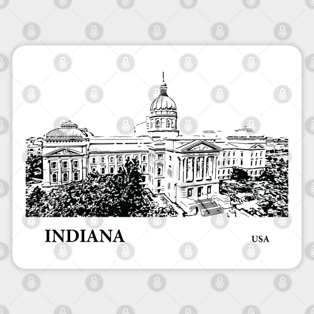 Indiana State USA Sticker by Lakeric